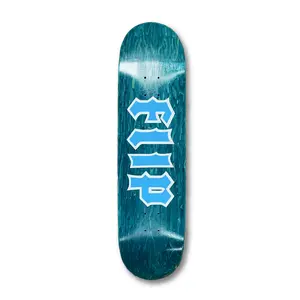 Team CANCELED Color Blast - Blue on Blue 8.4" Skateboard Deck with Blue Logo, 7-Ply Canadian Hard Rock Maple, Skateboard