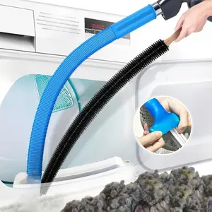 2 Pieces Dryer Vent Cleaner Kit Compatible with Most Vacuum Cleaner, Dryer Lint Brush and Vacuum Hose Attachment with Universal Connector, Quickly Lint Remover