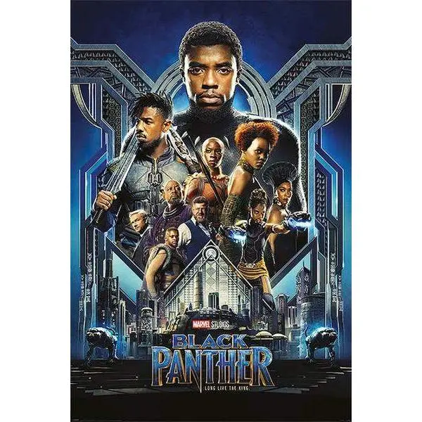 Black Panther Poster Decor Wall Glossy Lightweight