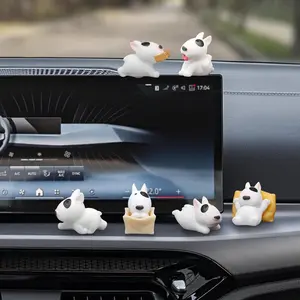 Bull Terrier  Dashboard Decorations, 6 count  Figurines Cute  Decor for Women Men