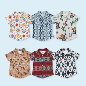 Camouflage kids boy short sleeve summer tshirt top