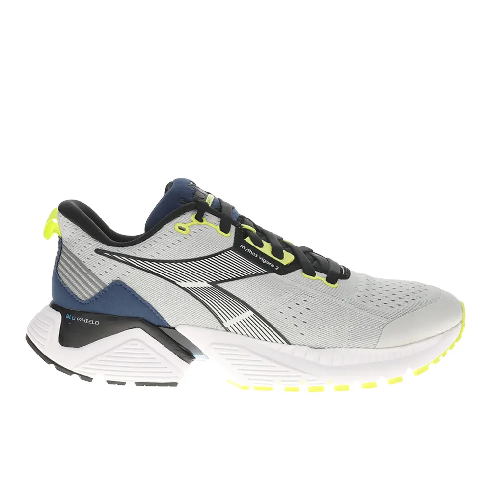 diadora Mens Mythos Blushield Vigore 2 Running Sneakers Shoes - Grey