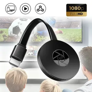 Wireless HDMI Transmitter 2.4G Screen Mirroring Adapter 1080P Full HD Plug and Play for iOS Android Windows Mac to TV Projector 30M Transmission Dual Mode Extend Copy for Meeting Gaming Live Streaming