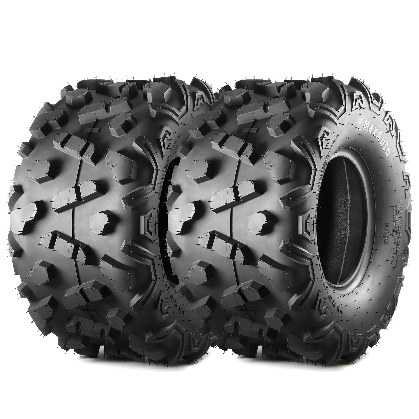 MaxAuto All Terrain Tire Off Road Tires 16x8-7 to 27x11-14 Fit for Go-Kart Mini Bike ATV UTV Durable Rubber Construction 6-ply Rated Non-directional Tread for Mud Sand Snow & Rock