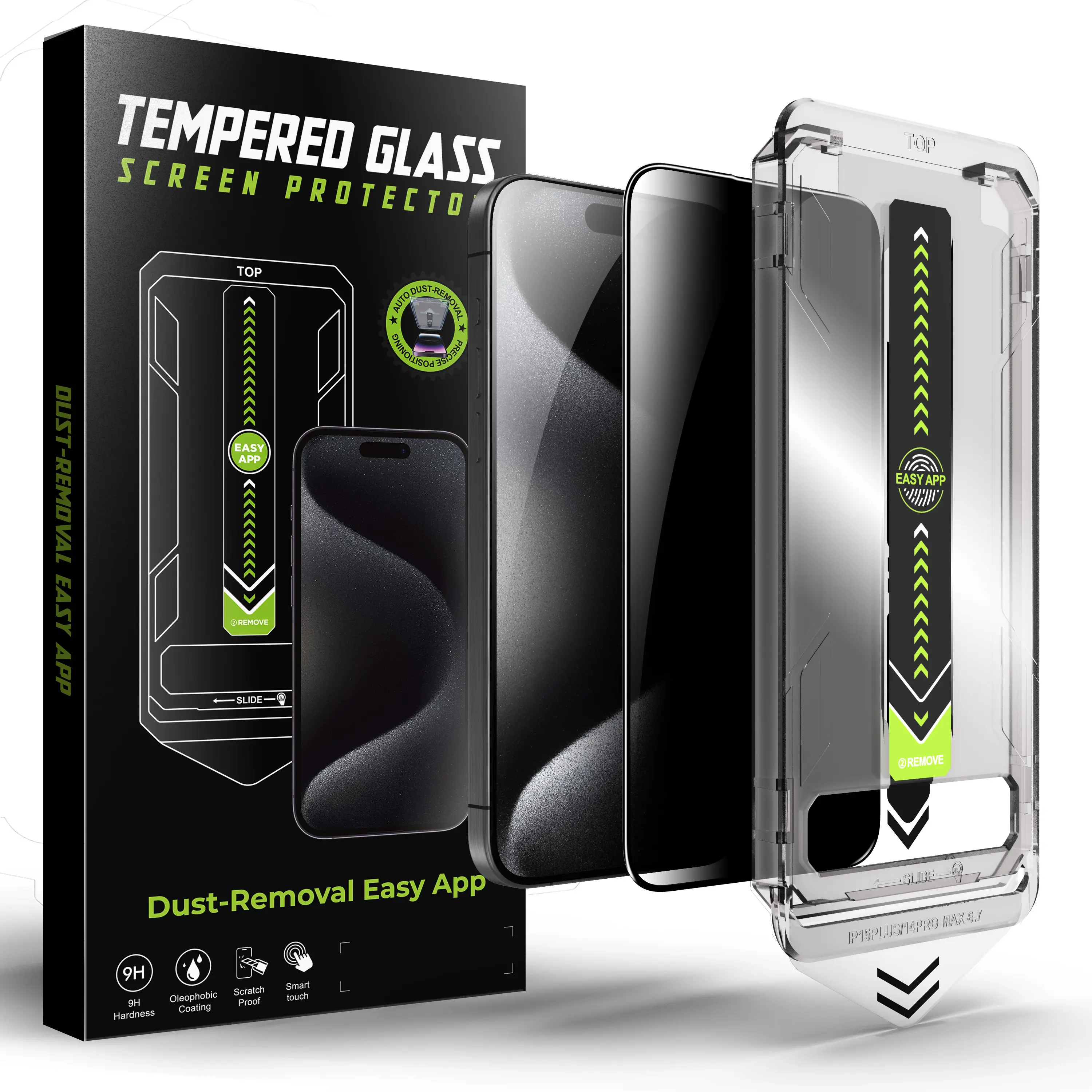 9H Tempered Glass Privacy Screen Protector for iPhone 17 Pro/16/16 Pro/13, Full Coverage Anti-Spy Phone Screen Guard with Anti-Glare, Anti-Fingerprint, Bubble-Free Installation, and Dust-Resistant Protection for Smartphones
