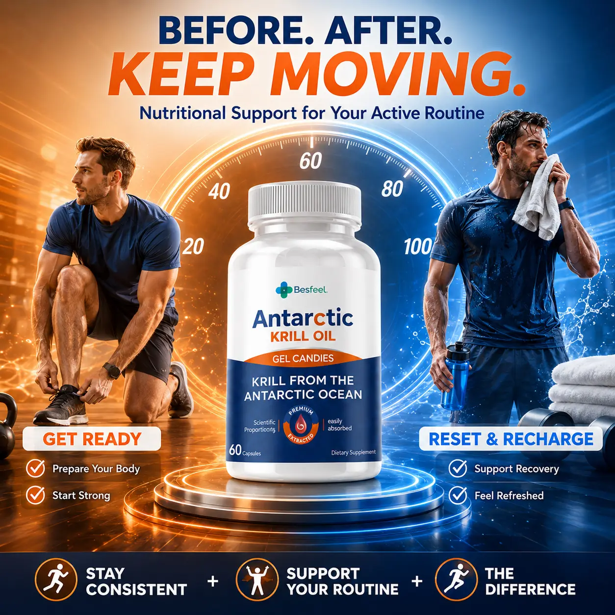 XBY Upgraded GKTK Norwegian Krill Fish Oil – Boosts Body Energy