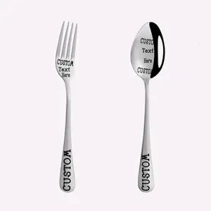 custom fork and spoon. Engraved Customized
