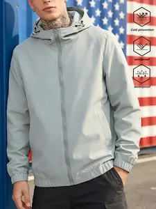 A must-have sports hooded jacket for both men and women - waterproof, sweat wicking, breathable, long sleeved, zippered design, suitable for daily leisure and outdoor activities in spring, autumn and winter, sports work jacket