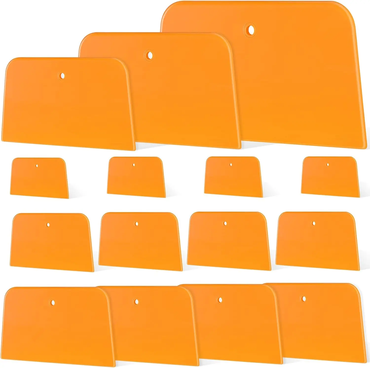 6 Pcs Body Filler Spreaders Plastic Tools for Automotive Applying Putties Glazes Caulks and Paint (3 Sizes)