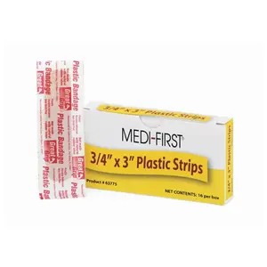 3/4" x 3" Plastic Strip Bandages Unitized