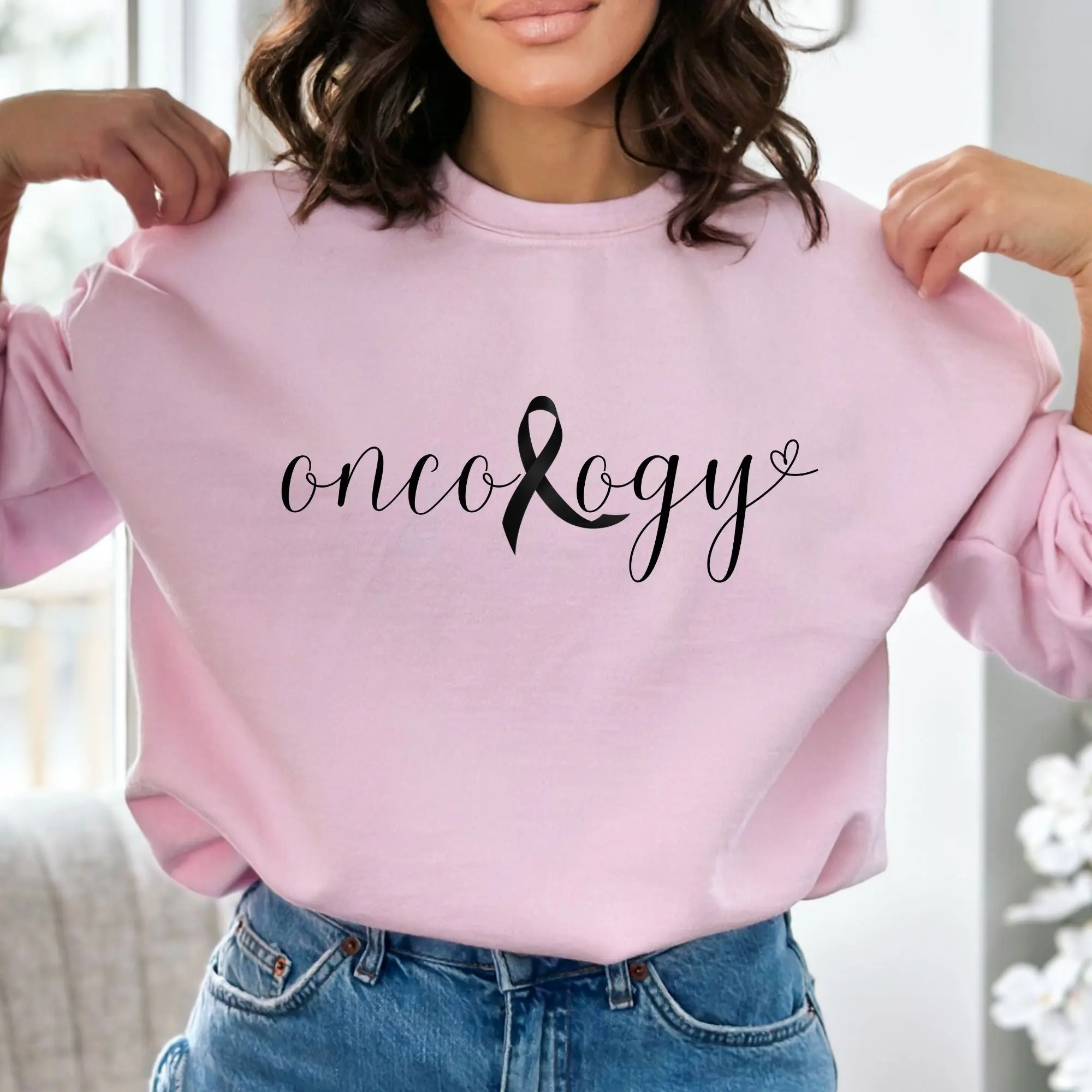 Oncology Nurse T-Shirt, Sweatshirt & Hoodie - Cancer RN Crewneck, Chemo Nursing Shirt, CNA Shirt, BSN Graduation Gift, Nurse Apparel Cotton Fabric Womenswear
