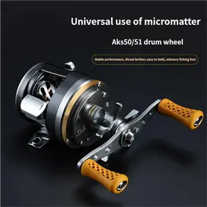 Haibao's 11+1BB 7.2:1 Speed Ratio All-Metal Micro-Drum Reel for Trout/Bass Fishing with Magnetic Brake Compact Design Lightweight Saltwater Baitcasting Reel circle fishing rod