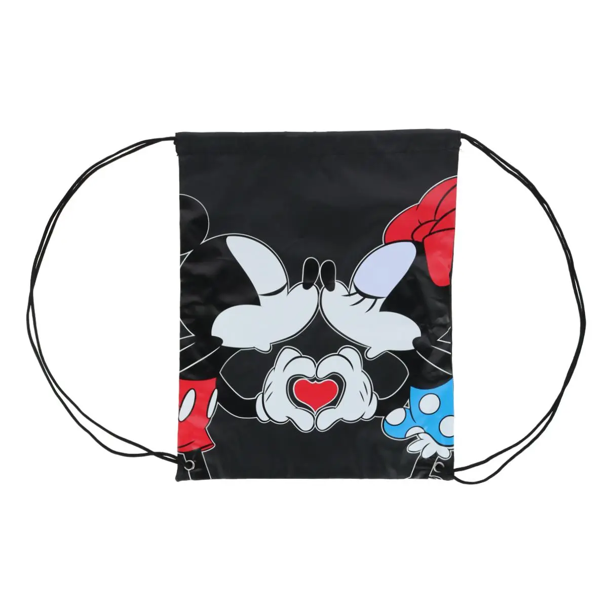 Jerry Leigh Disney Mickey Minnie Couple Kiss Drawstring Backpack Bag, Backpacks, Hold, Belongings, Casual