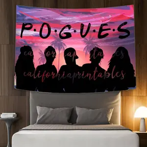 Retro Pogue Life Lighter Tapestry - 60x40 in Outer Banks Wall Hanging, Room Decor, Teen Room Decor, Colorful Artwork Print Tapestries for Home Use