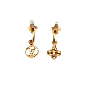 Pre-owned 【Alea】LOUIS VUITTON Blooming Diamond Stud Earring Alloy