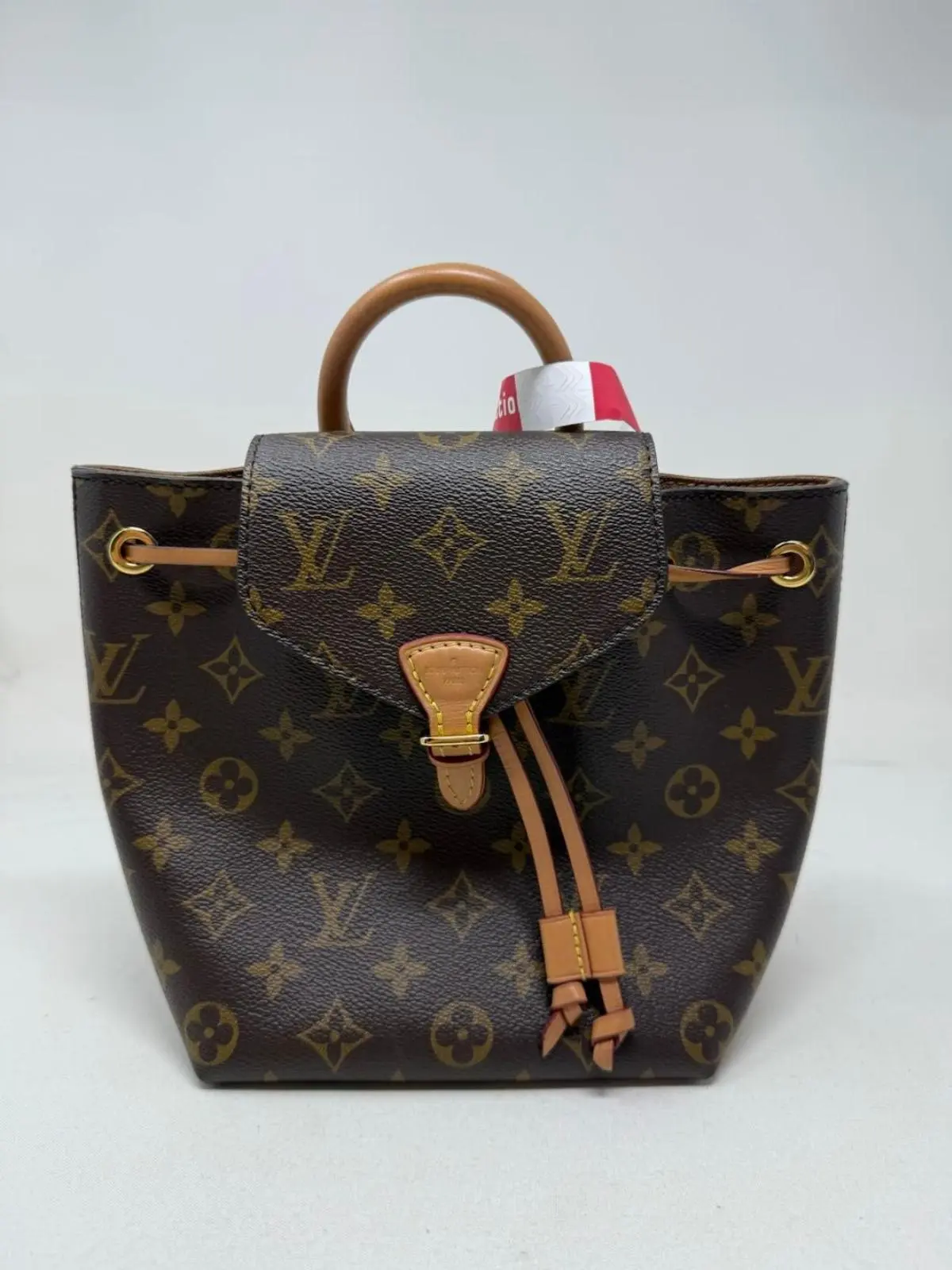 Pre-owned Louis Vuitton Natural Leather Backpacks Monogram Montsouris BB Backpack Natural B21 80