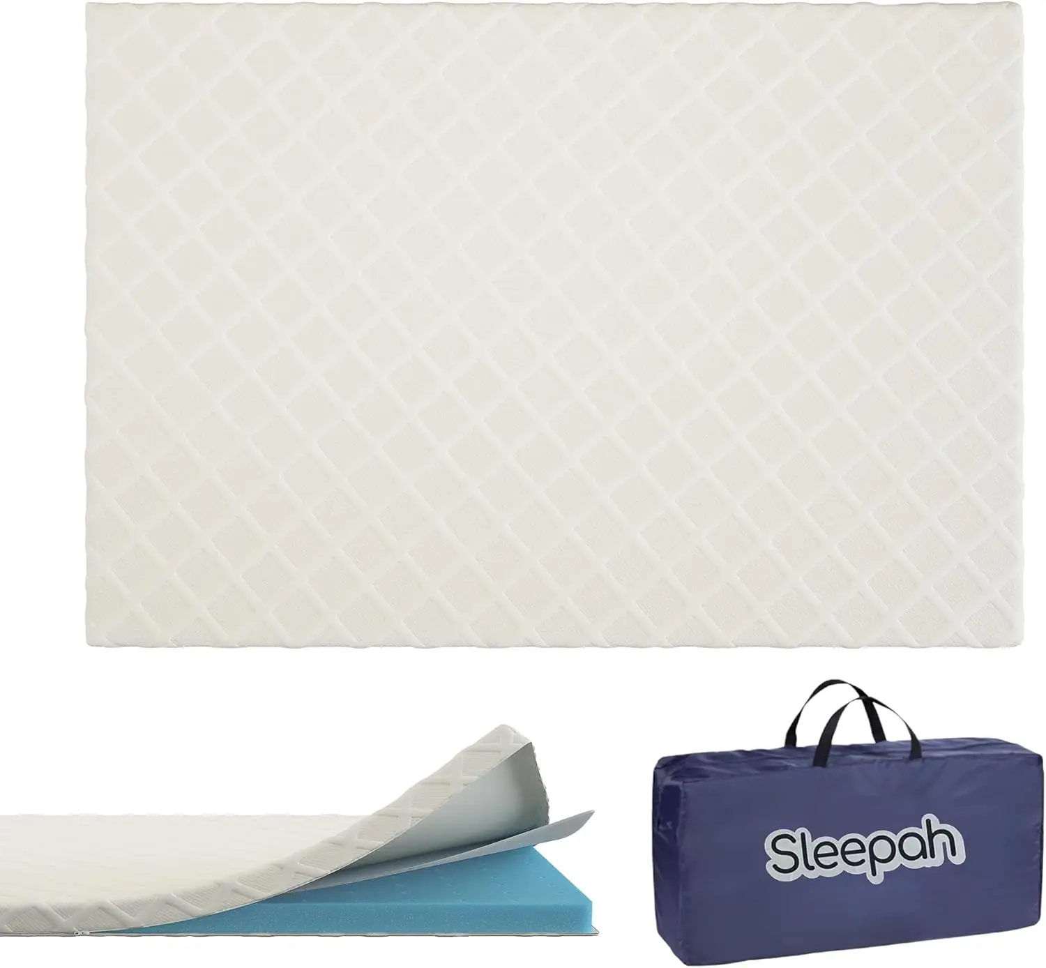 Sleepah Pack and Play Mattress Foam Pad 38x26x1.5 – Soft, Waterproof, Portable Playpen Mattress with Removable & Washable Breathable Cover