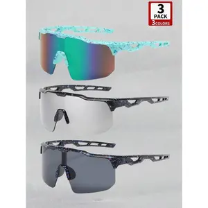 3PCS Kids Sports Sunglasses – UV400 Outdoor Cycling & Baseball Glasses for Boys & Girls