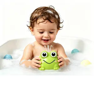 LED Light-Up Floating Sprinkler Bath Toy for Toddlers Ages 1-3, Electric Sensory Bathtub Toy, Ideal for International Children's Day