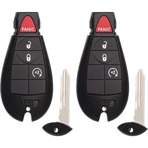 MechanMagic Key Fob Fobik Replacement Fits for Dodge Ram 1500 2013-2021 2500 3500 4500 5500 2013-2018 Pickup Truck Keyless Entry Remote Start Control GQ4-53T 4B Set of 2