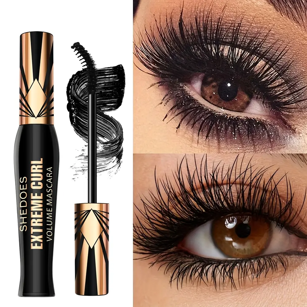 Thick curly Makeup Mascara, lightweight Waterproof Longlasting, anti smudge and durable Affordable Mascara Beauty Mascara Eyelashes Mascara