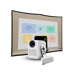 HP Mobile Cinema Projector 3-in-1 Bundle w/84" Screen & Fast Portable Power