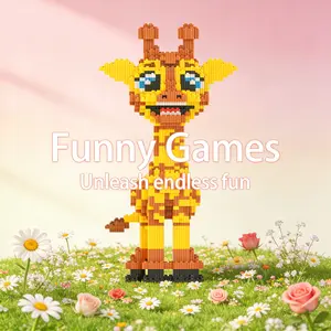 Spotted Giraffe 3D Puzzle Building Block Decoration, Home Office Shelf Decor, Party Tabletop Display, Ideal Gift for Holidays