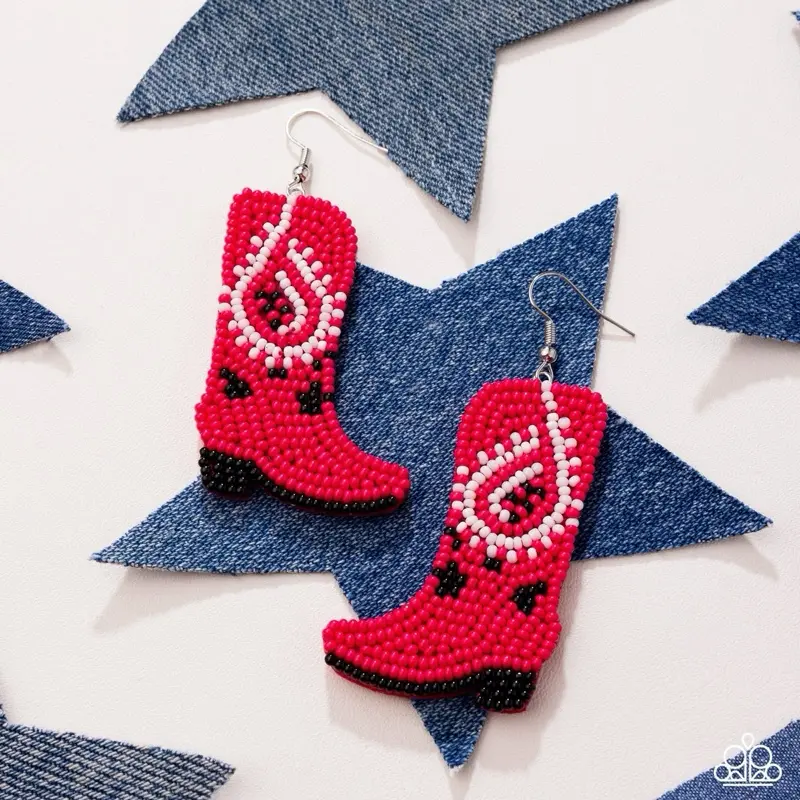 Western Wedding seed bead earrings