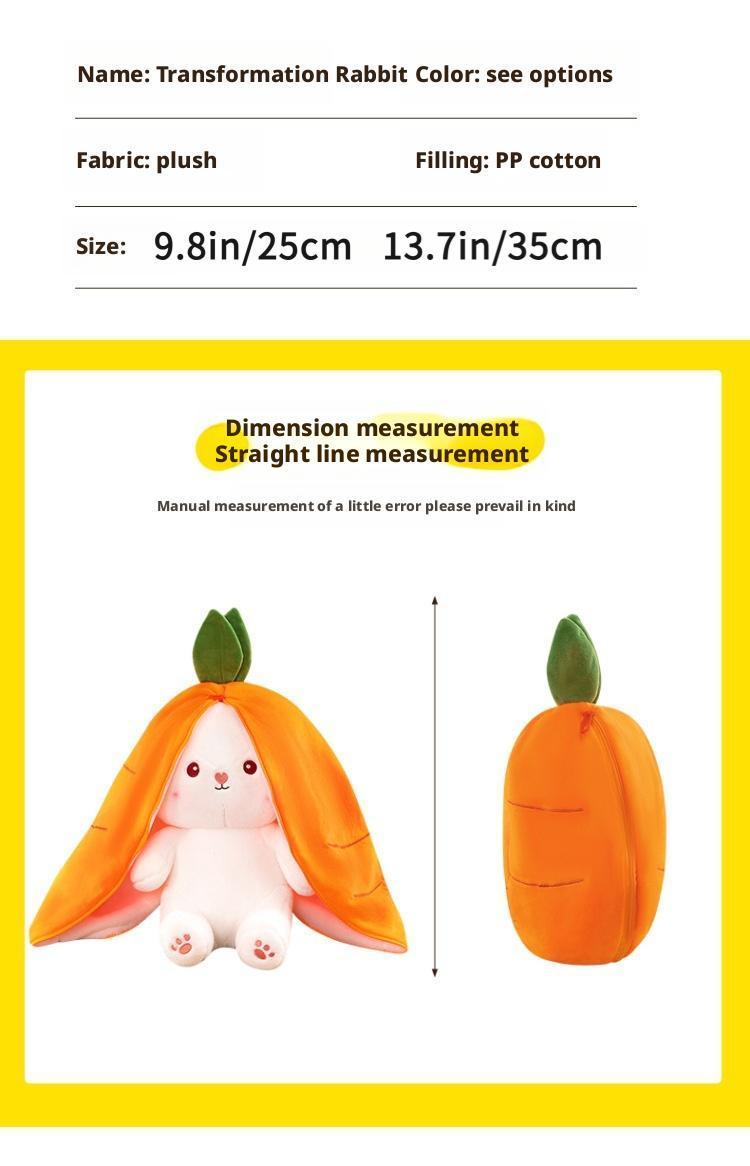 Cute Strawberry Bunny Plush Toy, Soft Kawaii Stuffed Animal, Hug Pillow & Bed Decoration, Furry Friends Plush Doll, Ideal Birthday Gift for Kids & Girls