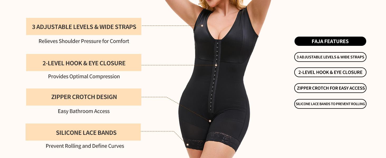 Fajas Colombiana Shapewear For Women Tummy Control Post Surgery Full Body Shaper Butt Lifter With Zipper Crotch Skimsbodysuits Elegant Bodysuit Faja Shaper