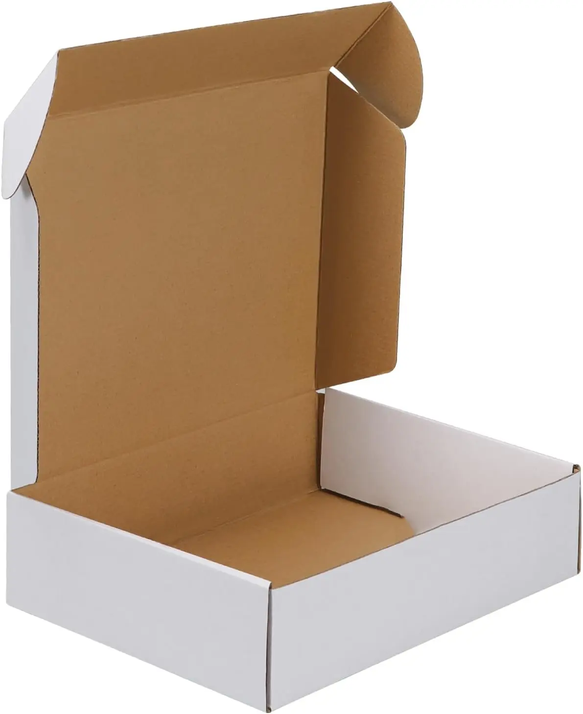 Shipping Boxes Set of 1, 12x9x4 inches , White Corrugated Cardboard Mailer Box for Packing, Mailing, Small Business