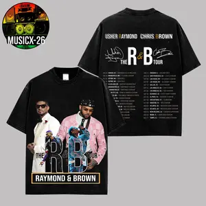 [X-26] Raymond & Brown The R&B Tour Date 2026 #3 Premium Cotton T-Shirt, R&B Music Duo Graphic Tee, Urban Hip Hop Soul Streetwear Shirt, Concert Tour Merch, Gift for R&B Fans, Vintage Music Tee