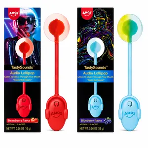 Amos Tasty Sounds Lollipop Candy – Music in Your Mouth Sweet Fruity Treat