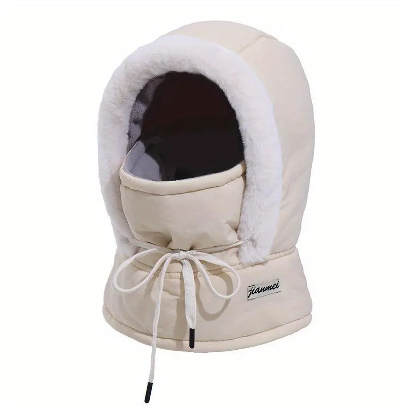 Sporty Chic Fleece Trapper Hat for Adults, Trendy Windproof Winter Cap with Ear Flaps for Skiing & Outdoor Activities, Stay Warm, Women, Universal, Cotton, Heat Insulating