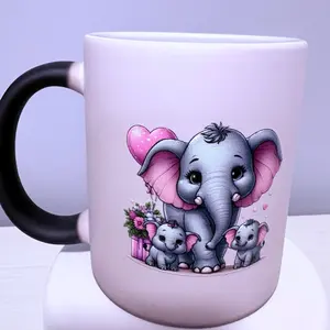Coffee Mug Color Changing Magic Mug with Adorable Elephant Design Perfect for Drinkware and Tumbler Enthusiasts
