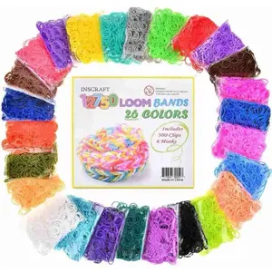 12750pcs Loom Rubber Bands Refill Kit in 26 Colors with 500 Clips, 6 Hooks, Premium Jewelry Making Set for Kids Beads Jewelry Making DIY Craft Gift