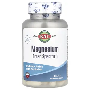 KAL Magnesium Broad Spectrum, 60 Tablets (200 mg per Tablet)