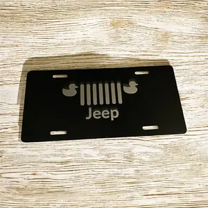 Custom Jeep Duck Theme License Plate, Personalized Jeep License Plate, Unique Jeep Duck Design, Custom License Plate for Jeep Lovers, Engraved License Plate for Jeep Owners, Jeep Themed Gift