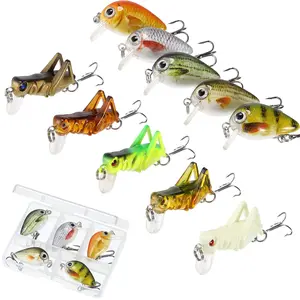 10 Pieces Mini Fishing Lures Hard Baits Crankbaits Panfish Topwater For Freshwater Saltwater Trout Bass Perch With Box Gear Gifts