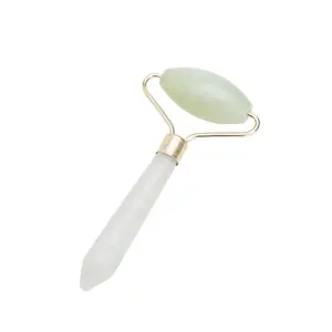 THY COLLECTIBLES Premium Quality Jade Stone Roller For Facial Massage Anti-Aging Beauty Skincare Tool to Rejuvenate Facial Skin Anti-Wrinkle Massager for Face Eyes and Neck Cleansing Daily