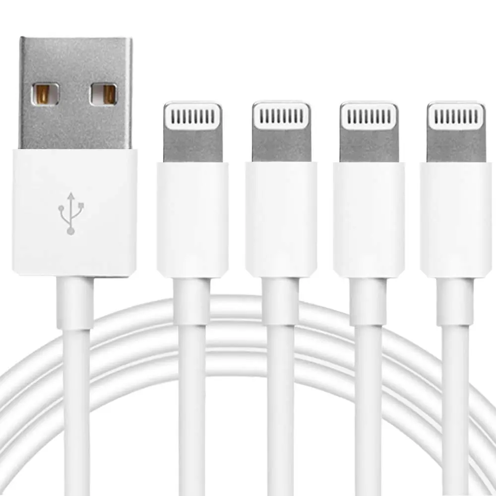 MFi Certified Lightning to USB Charging Cable for Apple iPhone 14/13/12/11 Pro/XS Max/XR/8/7/6s Plus, iPad Pro/Air/Mini, iPod Touch, USB Charging Cord, 4 Pack, 3.3ft