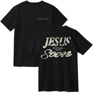Josiah Queen Jesus Is Coming Back Soon Merch Cotton T-Shirt Women Men Crewneck Short Sleeve Tee minimalist design, quick-dry moisture wicking, vintage style Classic Street Style Gift for Birthday Holiday Christmas Halloween Unisex