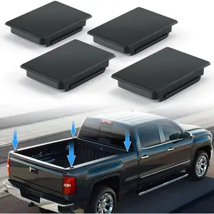 Stake Pocket Cover Trucks Bed Rail Stake Covers Compatible with 1999-2014 Chevy Silverado and 2010-2014 GMC Sierra - 4 Pack