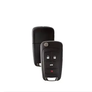 Remote Flip Key Shell Case Compatible with Chevrolet 2010–2017, 4 Button