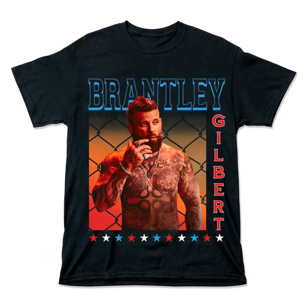 Brantley Gilbert Bottoms Up Vintage Concert Graphic Unisex T Shirt HY5241