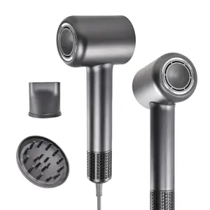 ORYEGR High Speed Hair Dryer with Diffuser - Dark Gray - 110,000 RPM Brushless Motor, Negative Ion, Lightweight, Low Noise, Smart Temperature Control, Fast Drying for All Hair Types curly