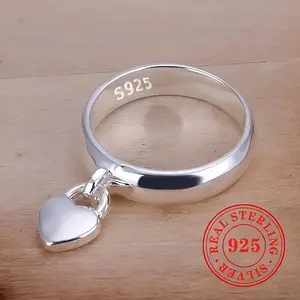 925 Sterling Silver Heart-shaped Promise Ring, Simple And Elegant Design, Suitable for Daily Wear Or, The Perfect for Valentine's Day, Romantic, Timeless Accessory, Durable Ring