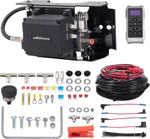 Dual Path Wireless On Board Air Compressor System 120 PSI Heavy Duty Kit with App & Remote Control for Trucks Pickups Trailers Vans