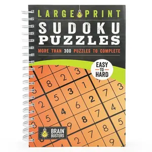 Large Print Sudoku Puzzles Orange -- Parragon Books - Spiral