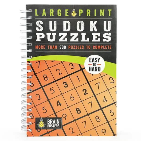 Large Print Sudoku Puzzles Orange -- Parragon Books - Spiral